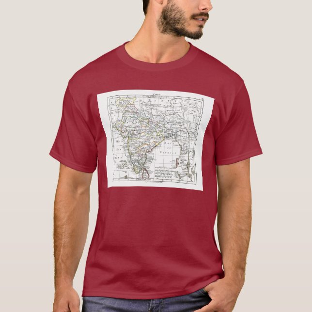 Camiseta 1806 mapa - L'Inde (Frente)