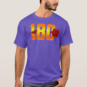 Camiseta 180 Darting and Darts Vintage Engraçado Dart Playe