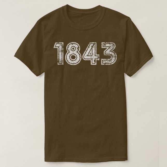 Camiseta 1843 Vintage Look (Frente do Design)