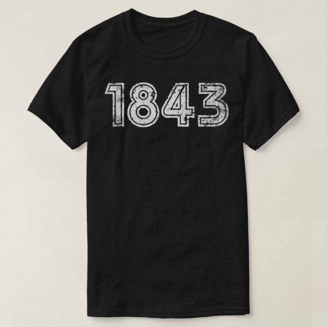 Camiseta 1843 Vintage Look (Frente do Design)