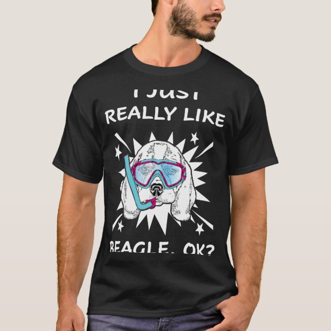 Camiseta 184 Eu Só Realmente Gosto de Beagle (Frente)