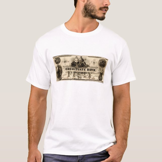Camiseta 1853 Cochituado Nota de 50 Dólares (Frente)