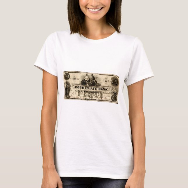 Camiseta 1853 Cochituado Nota de 50 Dólares (Frente)
