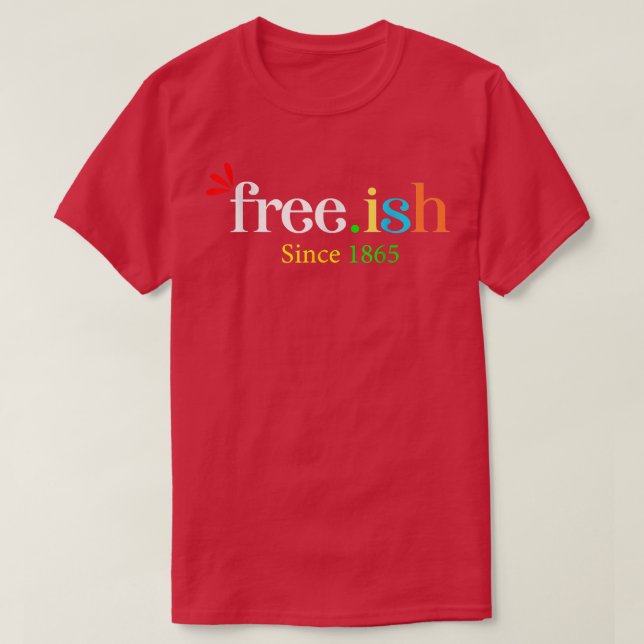 Camiseta 1865 Acentos de Imagem de História Negra (Frente do Design)