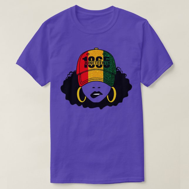 Camiseta 1865 Celebração 1865 Black Girl Magic Melanin (Frente do Design)