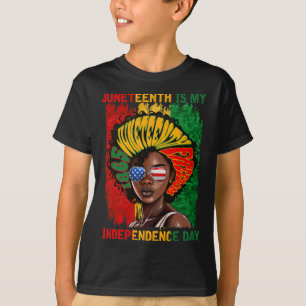 Camiseta 1865 É o Meu Dia da Independência Bandeira Afro-Am