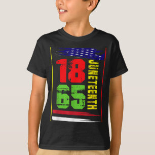 Camiseta 1865 homens africanos mulheres engraçado dia junet
