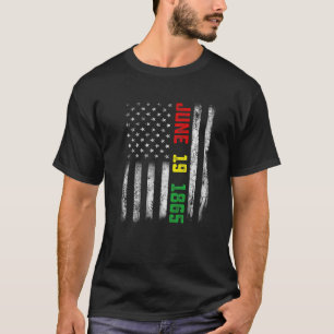 Camiseta 1865 Junth Black History Month American Flag Afr