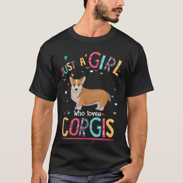 Camiseta 186 Apenas Uma Menina Que Ama Corgi (Frente)