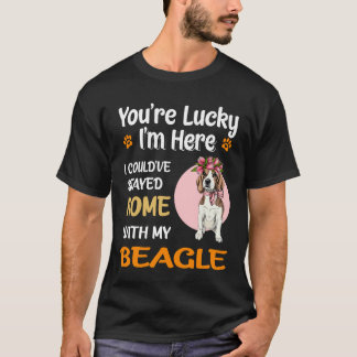 Camiseta 188 Você Tem Sorte em Casa Com Meu Beagle