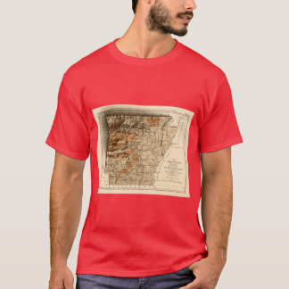 Camiseta 1892 Relief Map of Arkansas 3D digitallyrendered O