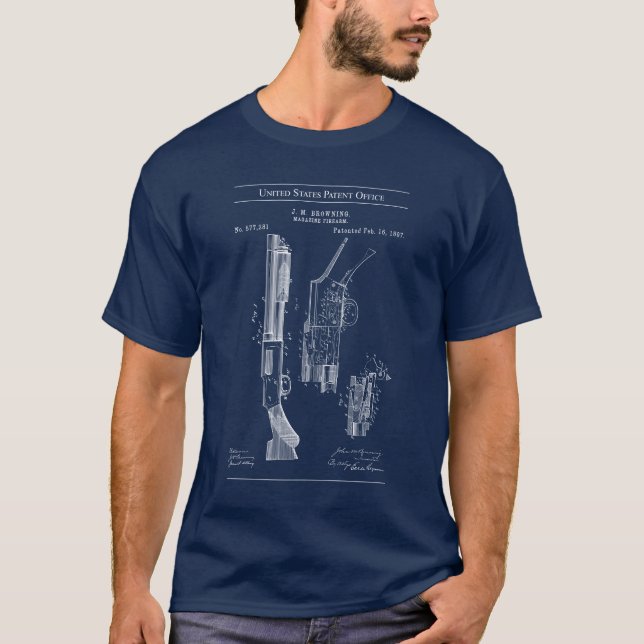 Camiseta 1897 Patente dos EUA 577281 - Bomba de Ação (Frente)