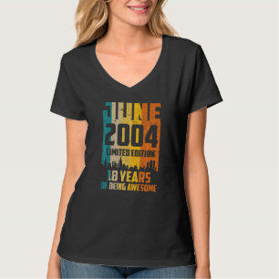 Camiseta 18. º aniversário 18 anos fantástico desde junho d