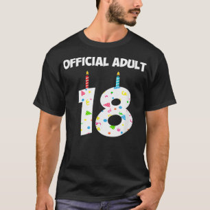 Camiseta 18. º Aniversário Adulto Oficial com 18 anos