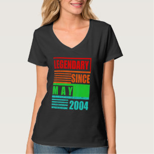 Camiseta 18.º aniversário da Legenda desde maio de 2004 Ani