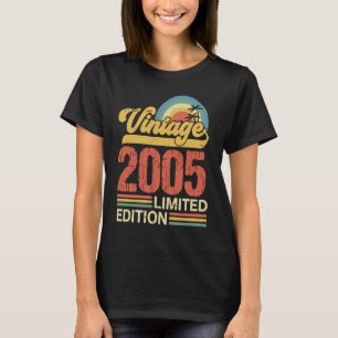Camiseta 18. º Aniversário Garota 18 Anos 2005 1