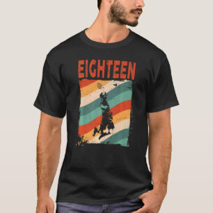 Camiseta 18.º aniversário Retro Badminton 18 anos Garoto Gi