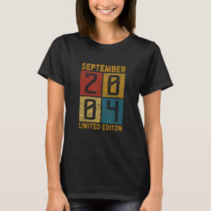 Camiseta 18.º Aniversário, Setembro De 2004 Nascer Em 2004 