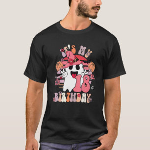 Camiseta 18.º Aniversário Spooky Boo 18 Anos Antiga Retro