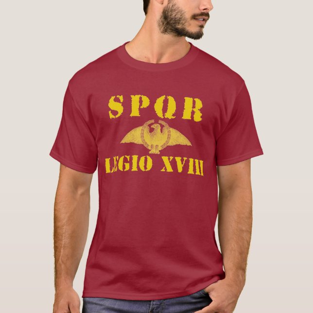 Camiseta 18 18a legião romana antiga - Eagle (Frente)