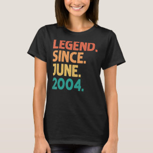 Camiseta 18.a Legenda de aniversário desde junho de 2004 18