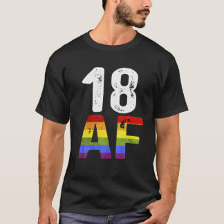 Camiseta 18 AF 18º Aniversário 2003 LGBT Bday Tee for Man W