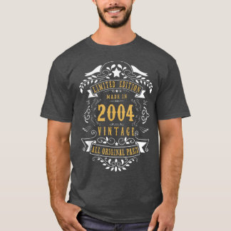 Camiseta 18 anos 18 anos fez Nascer em 2004