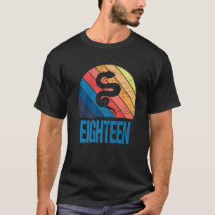 Camiseta 18 anos de idade 18 anos Cobra de aniversário Meni
