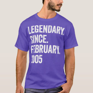 Camiseta 18 anos desde fevereiro de 2005 18º aniversário