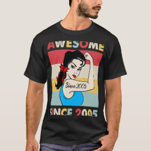 Camiseta 18 anos é incrível desde 2005 18º aniversário
