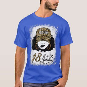 Camiseta 18 Anos Fabulosa Melanina Garota Leopardo 18º Bi