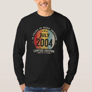 Camiseta 18 anos julho 2004 18º aniversário 1