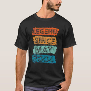 Camiseta 18 Anos. Legenda Desde Maio De 2004 18º Aniversári