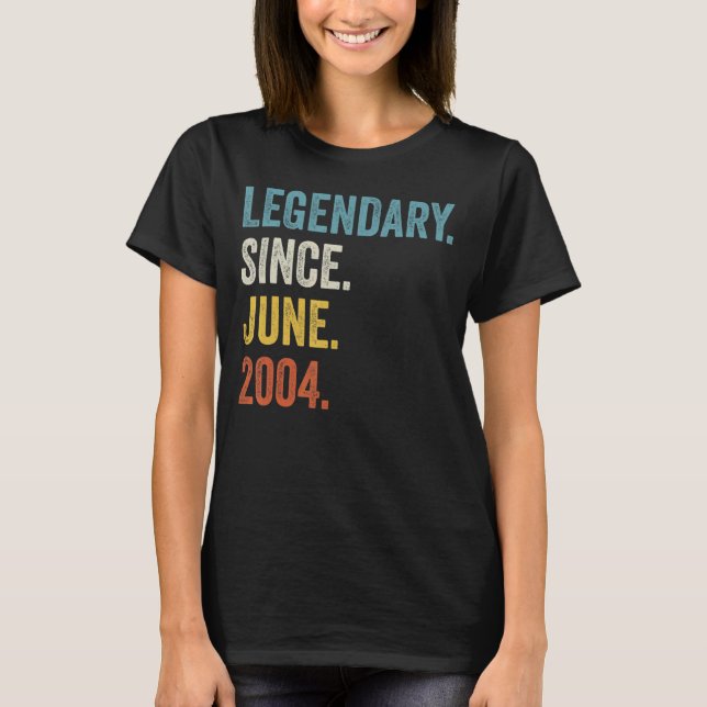 Camiseta 18 anos Legendário desde junho de 2004 (Frente)