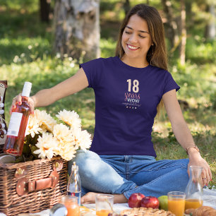 Camiseta 18 anos Parabéns Uau