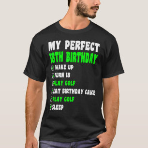 Camiseta 18 anos Perfeito 18º Aniversário Golfing 18º Bir