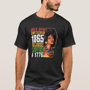 Camiseta 18 de junho de 1865 História Negra de Mulher Negra