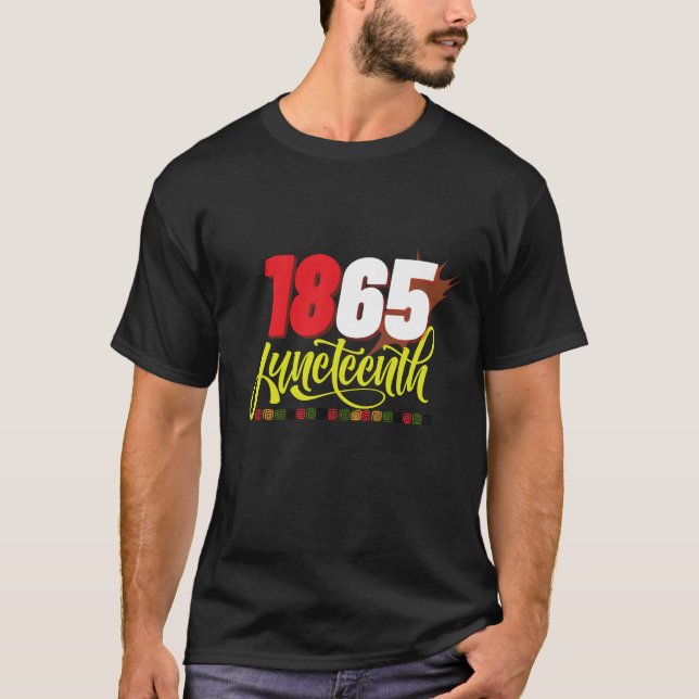 Camiseta 18 de junho de 1865 liberdade negra História Mês (Frente)