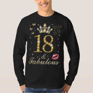 Camiseta 18 E Fabuloso 18 Anos 18 Anos De Idade E Fabul