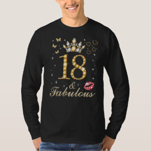 Camiseta 18 E Fabuloso 18 Anos 18 Anos De Idade E Fabul