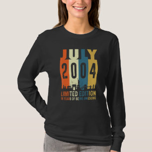 Camiseta 18 Feita Em Julho De 2004 18º Aniversário