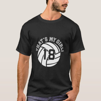 Camiseta 18 Jogador de Volei T'S Minha Mãe de Torcida Pai E