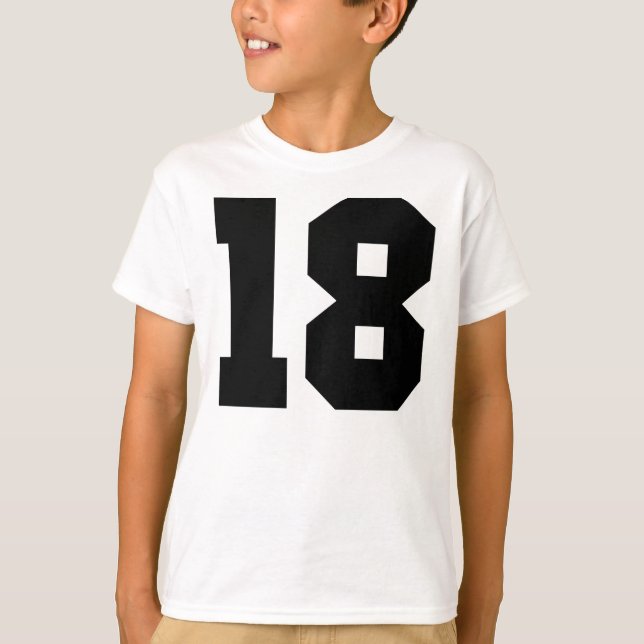 Camiseta 18 - Número 18 (Frente)