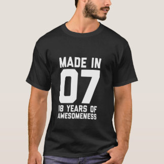 Camiseta 18.o aniversário para rapazes Meninas Filha 18 Y