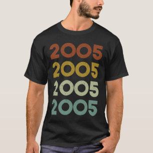 Camiseta 18.o Aniversário Vintage 2005