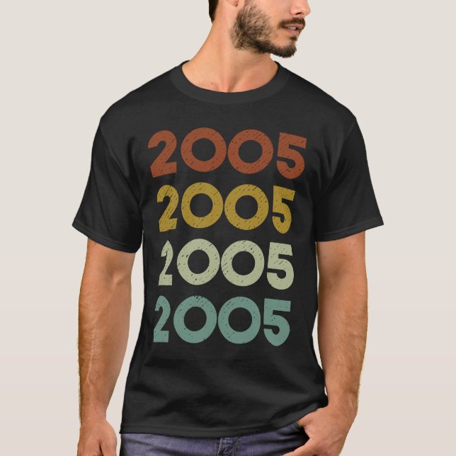 Camiseta 18.o Aniversário Vintage 2005 (Frente)