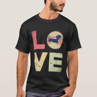 Camiseta 18 Presentes retrô vintage para mães de Dachshund 