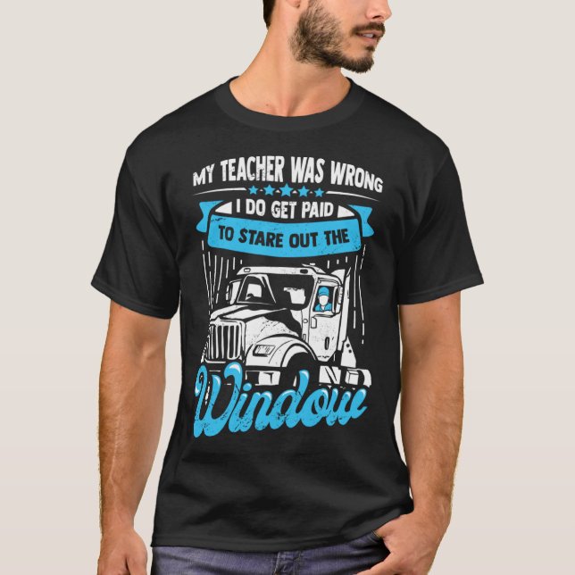 Camiseta 18 Roda para um Motorista de caminhão (Frente)