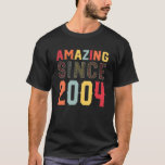 Camiseta 18 Year Old 18Th Birthday Gifts Amazing Since 2004<br><div class="desc">18 Year Old 18th Birthday Gifts Amazing Since 2004</div>