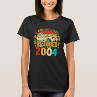 Camiseta 18 Year Old Awesome Since October 2004 18th Birth